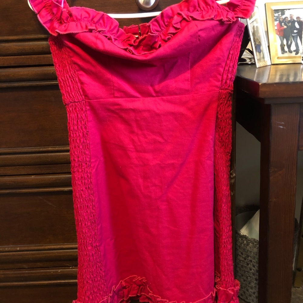Never Worn off the shoulder red dress
